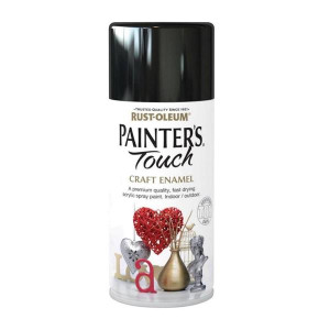 Decorative Spray Paint by Rust-Oleum, Gloss Black Finish, 150Ml