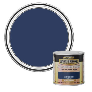 Rust-Oleum Universal All Surface Paint, Cobalt Blue, 750Ml, Durable Interior & Exterior Use, Non-Ferrous Metal Friendly, Stain Blocking