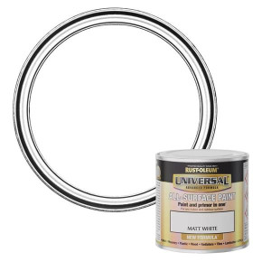 Rust-Oleum Universal All Surface Paint, Matt White, 750Ml, Interior & Exterior Use, Durable Formula