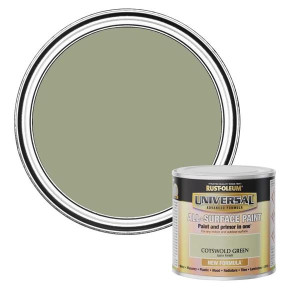 Rust-Oleum Universal All Surface Paint, Cotswold Green, Satin Finish, 250Ml, Interior & Exterior Use