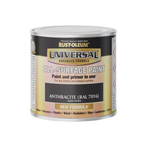 Rust-Oleum Universal All Surface Paint, Anthracite Satin, 750Ml, Interior & Exterior Use