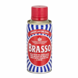 Brasso Liquid Metal Cleaner - Non-Toxic, Alcohol-Free, 175ml - Cleans Copper, Chrome, Stainless Steel, Silverware, and Cutlery