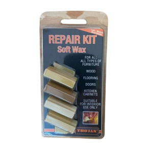 Wood Repair Kit for Light-Medium Wood Shades by Trojan, Easy Professional Fix