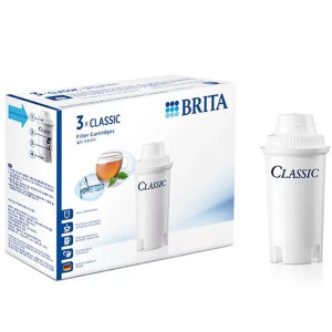 Brita Classic Water Filter 3-Pack - Reduces Chlorine, Lead, and Copper, 4-Step Filtration, Dishwasher Safe