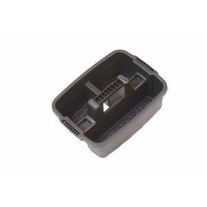 Strata Heavy Duty Tool Caddy, 3-Compartment Storage Box, Black, 40cm x 30cm x 17.3cm