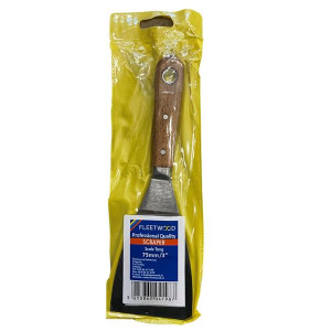 Fleetwood Scraper Tang 3" Flexible Filling Knife - Hollow-Ground Carbon Steel, Excellent Durability and Strength