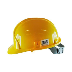 Safeline Safety Helmet Yellow - Bright Yellow Design, 6-Point Polyethylene Harness, Adjustable Lever, EN397 Safety Standards