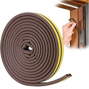 Exitex Draught Seal P Brown 2-5Mm Self Adhesive Moisture Resistant Tape for Windows and Doors