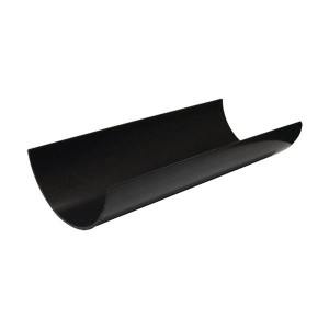 Wavin Roundline Gutter Trough, Black, 112mm x 4m, BS EN 607/1462 Compliant