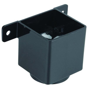 Wavin Downpipe Connector, Square Profile, 61mm, Black, Easy to Install, BS EN 607 Compliant