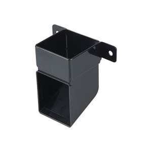 Wavin Stormline Downpipe Shoe & Bracket, 61mm, Black