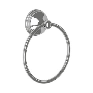 Tema Towel Ring Chrome, Easy to Install, Chrome Finish, 19cm x 24cm