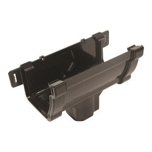 Wavin Stormline Running Outlet, 111mm, Black, Multi Ribbed, BS EN 607/1462 Compliant