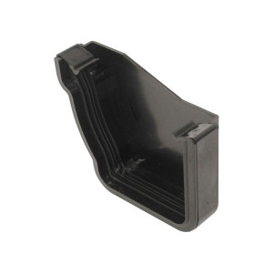 Wavin Stormline Exterior Stopend Left Hand Black, 111mm, BS EN 607/1462 Compliant, Durable PVC, Water Tight Sealing