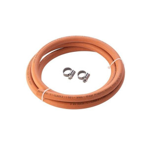 Calor 2m Gas Hose with Jubilee Clips, 8mm Thickness, Leak-Free Connection