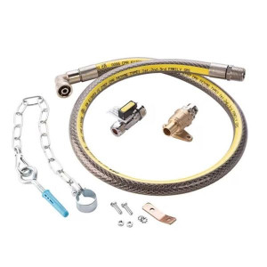 Calor Cooker Hose Kit 1/2" BSPM Hose & 10mm Ball Valve for LPG Cooker Installations