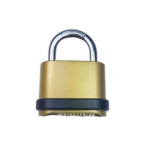 Tessi Combi Dial Lock, Combination, 4-Dial, Resettable, 7mm Shackle, 50mm Size