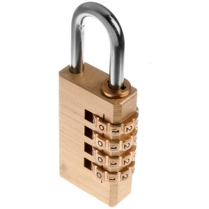 Tessi Combination Padlock, 30Mm, ABS and Zinc Alloy Body, 3-Dial Resettable Combination