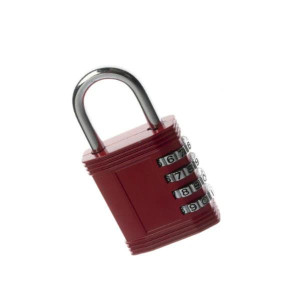 Tessi Combination Lock, 4-Digit Resettable, 45mm, Black, Secure Personal Belongings