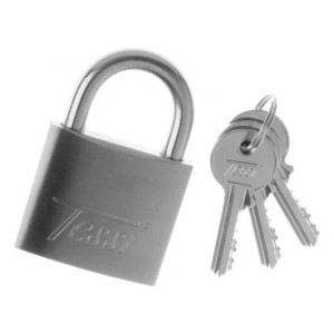 Tessi Padlock Marine 40Mm, Stainless Steel Shackle, 5-Pin Tumbler Locking Mechanism, Corrosion Resistant for Outdoor Use