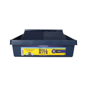 Fleetwood Plastic Rite Tray with Separate Compartment for Roller or Brush, 100% Recycled Plastic, 9 in, Paint Tray for Home and Office Use