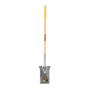 True Temper Digging Spade Long Handle for Gardening, Long Wood Handle, Comfort Grip