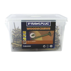 Rawlplug Screws, 5 X 50Mm, 700Pk, Deep, Sharp, Single Thread for Wood