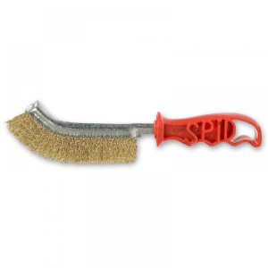 Safeline Wire Brush Spid, Brass Coated Wire, Curved & Narrow Profile