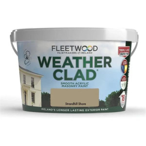 Fleetwood Weather Clad Strandhill Shore 10L, Exterior Decorative Finish, Brilliant White