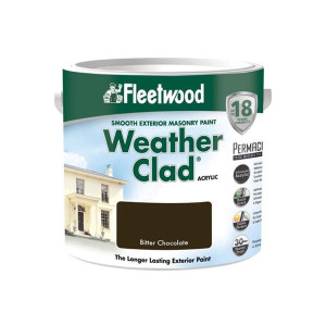 Fleetwood Weatherclad Bitter Chocolate 2.5L, Anti-mould and Algae Resistant, Fade Resistant Colors, 2.5L, Bitter Chocolate