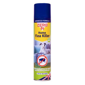 Zero In Home Flea Killer 300ml Aerosol, Low Odour, Fast-Acting Formula for Pets and Humans, Household Flea Control