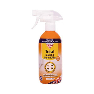 Zero In Total Insect & Germ Killer, 500ml, Advanced Anti-bacterial action, Indoor use, Kills crawling insects and germs, Low odour
