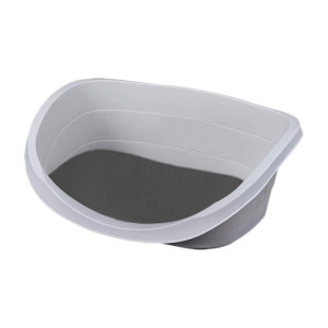 De Vielle Pet Bed With Cushion Plastic Medium for Birds, Grey, 81 cm x 55.5 cm x 38 cm