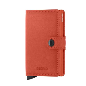 Secrid Original Miniwallet, Compact Card Holder with Aluminum Cardprotector, Orange