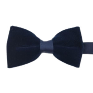 Zazzi Velvet Bow Navy for Women, Adjustable Strap, Pre-Tied, Navy Color