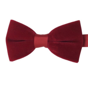 Zazzi Velvet Bow Tie for Men - Red, Adjustable Strap, Pre-Tied, 11.5cm x 6.5cm