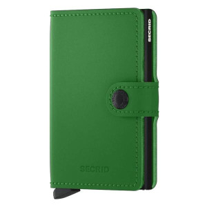 Secrid Matte Miniwallet for Men - Bright Green, Compact, Secure, and Stylish Card Holder with RFID Blocking