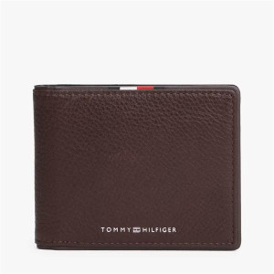 Tommy Hilfiger Corp Mini Cc Wallet - Coffee Bean, Compact, Multiple Card Slots