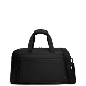Tommy Hilfiger Repreve Duffle Bag - Black, Eco-Friendly Construction, Large, Spacious Design, Stylish Branding, Comfortable Carrying, Black