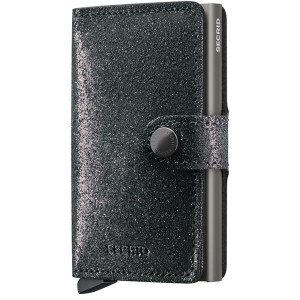 Secrid Stars Miniwallet for Men - Black, Real Leather, Cardholder Mechanism, Eco-Friendly