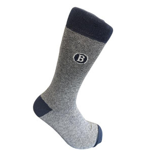 Boyle For Men Pattern Weave Cotton Socks for Men Blue 100% Cotton Breathable UK Sizes 7-11