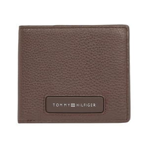 Tommy Hilfiger Monogram Bifold Leather Wallet – Coffee