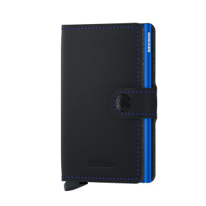 Secrid Matte Miniwallet - Compact, Secure, and Stylish Black/Blue