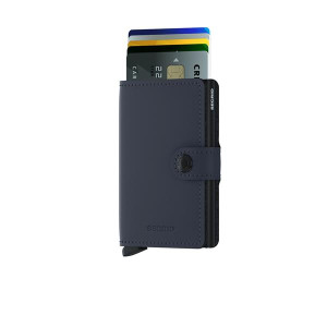 Secrid Matte Miniwallet Blue - Compact, Secure, and Stylish Card Holder with RFID Blocking