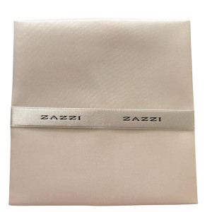 Zazzi Satin Polyester Pocket Square for Men - White