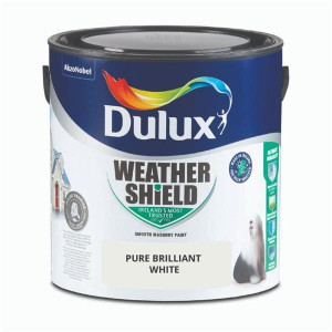 Dulux Weathershield Smooth Masonry Paint 2.5L - Brilliant White