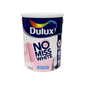 Dulux No Miss White Matt Paint 5L
