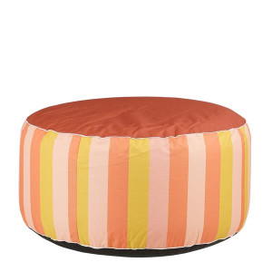 Edelman Mica Decorations Novia Inflatable Pouffe Striped Orange With Pump H37cm X W80cm