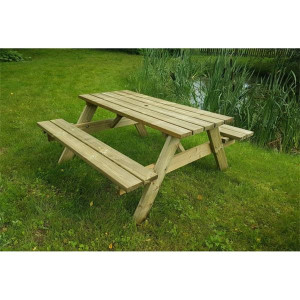 Orchard Craft Doolin Wooden 6 Seater Picnic Bench