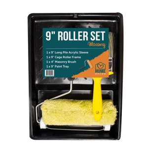 9'' Masonry Kit With Acrylic Sleeve, Roller Frame, Brush And Tray